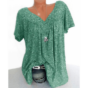 Isabelle – Dames Blouse met Korte Mouwen en V-Hals