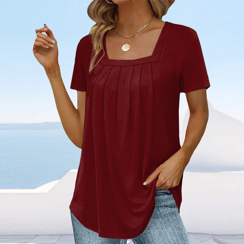 Giulia – Elegante Geplooide Damesblouse