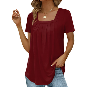 Giulia – Elegante Geplooide Damesblouse