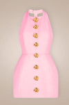 ElenaFiorella Halter Rugloze Mini Jurk Voor Vrouwen