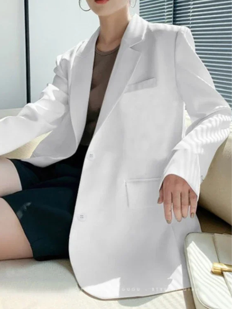 DarioSarti Slim Fit Lange Blazer Voor Vrouwen