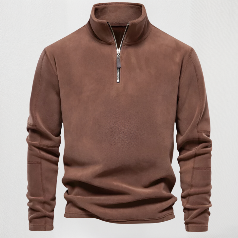 Lorenzo – Heren Fleece Trui met Ritssluiting