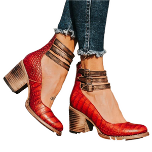 Bianca – Leren Dameslaarzen met Sculpted Design