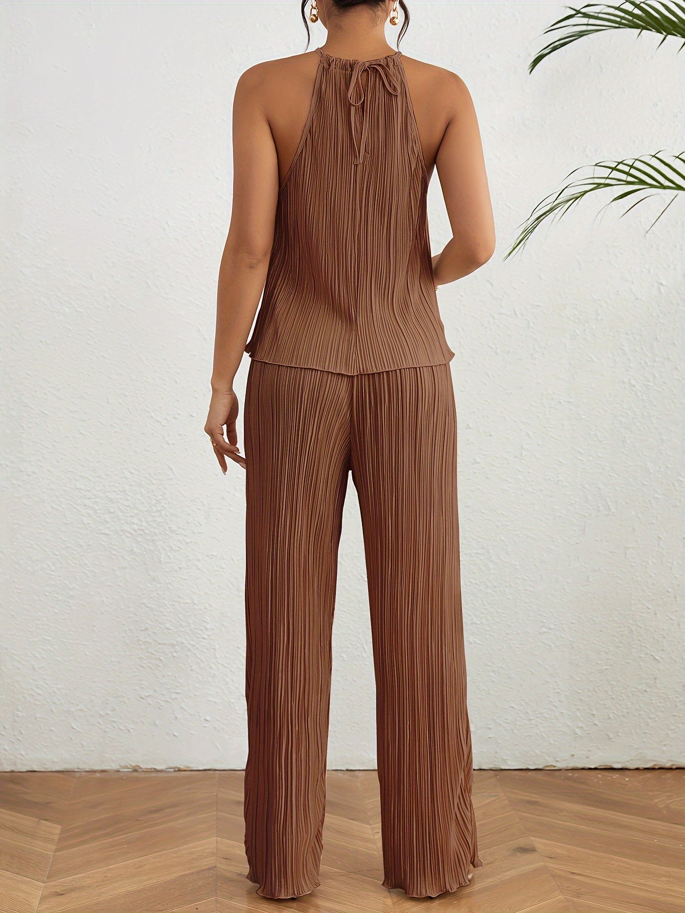 Iris – Luchtige Plissé Jumpsuit voor Dames