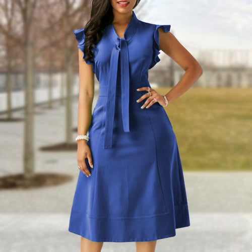 RaffaellaConti Dames Ruffle Mouw Jurk Voor Vrouwen