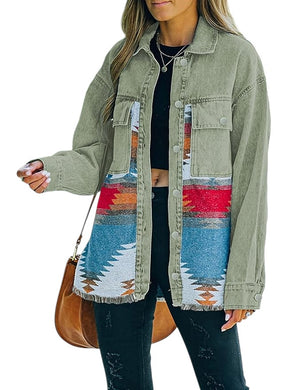 Selena – Vintage Aztec Denim Damesjas