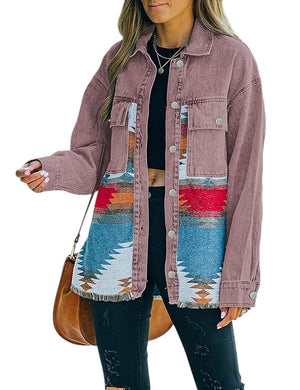 Selena – Vintage Aztec Denim Damesjas