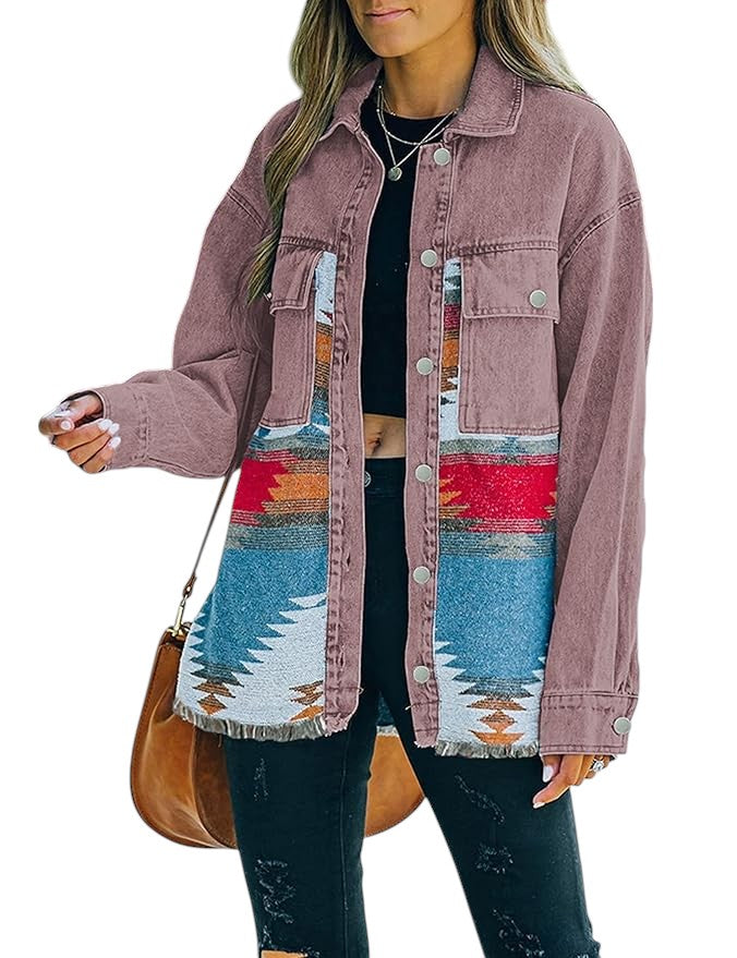 Selena – Vintage Aztec Denim Damesjas