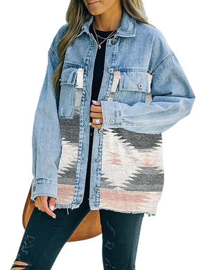Selena – Vintage Aztec Denim Damesjas