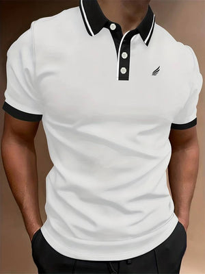 Luca – Heren Polo met Effen Kleur en Casual Look