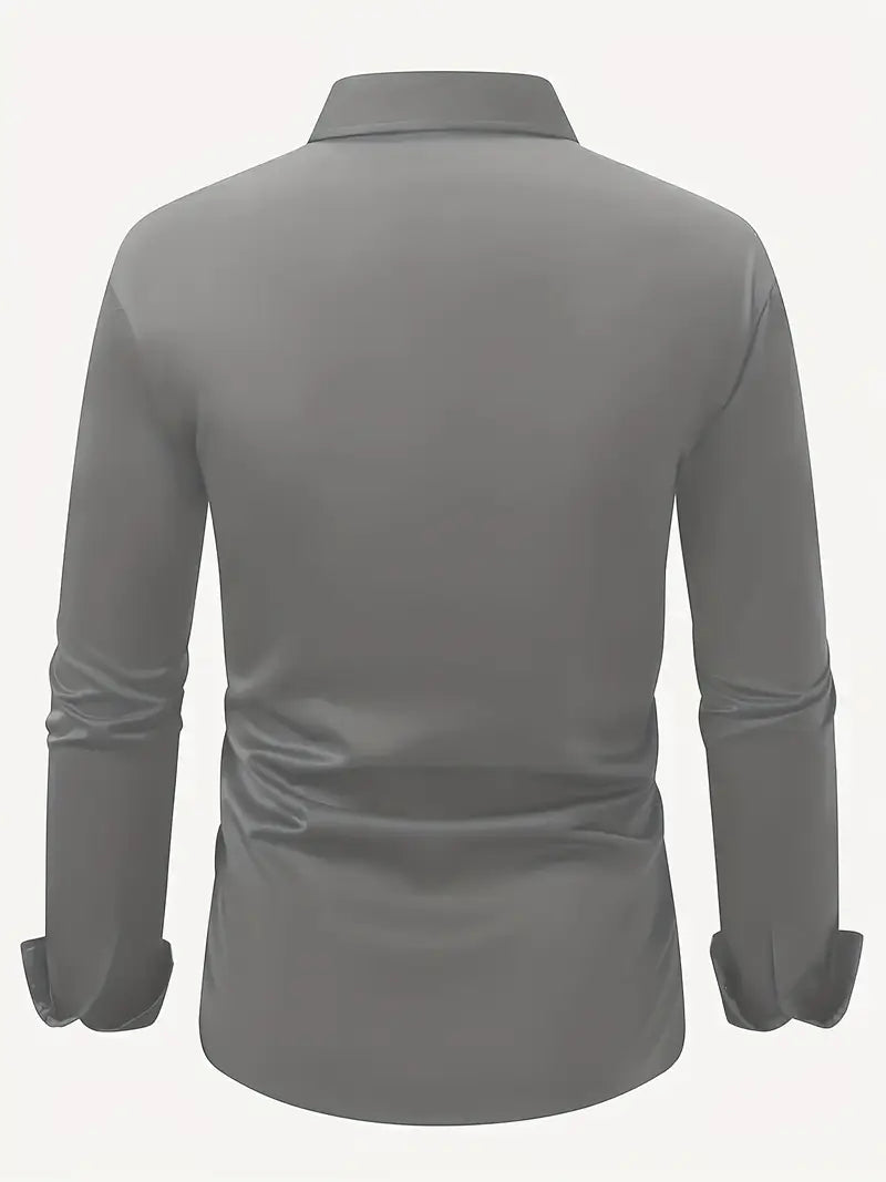 Larry – Slim Fit Heren Overhemd met Lange Mouwen