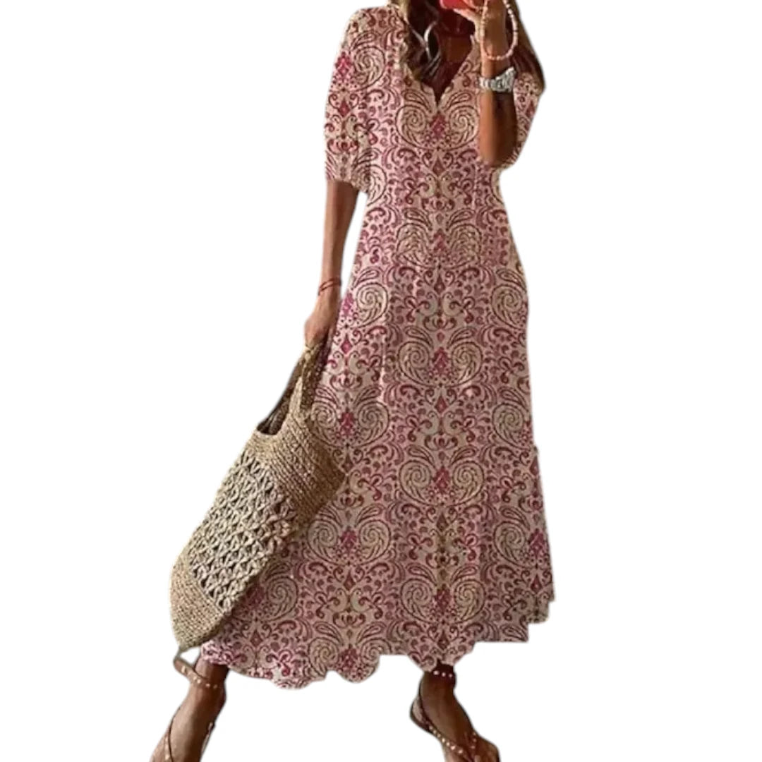 Elvira – Luchtige Boho Damesjurk