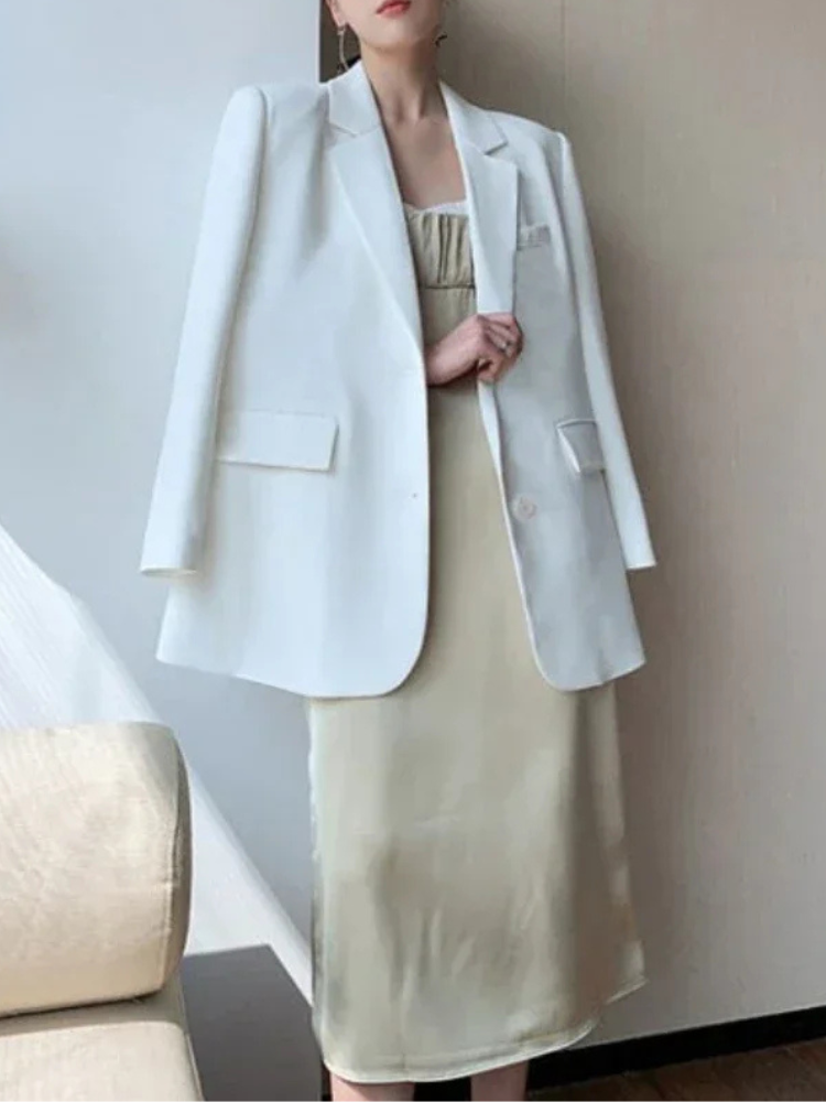 DarioSarti Slim Fit Lange Blazer Voor Vrouwen