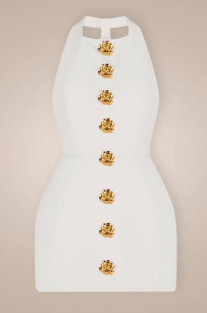 ElenaFiorella Halter Rugloze Mini Jurk Voor Vrouwen