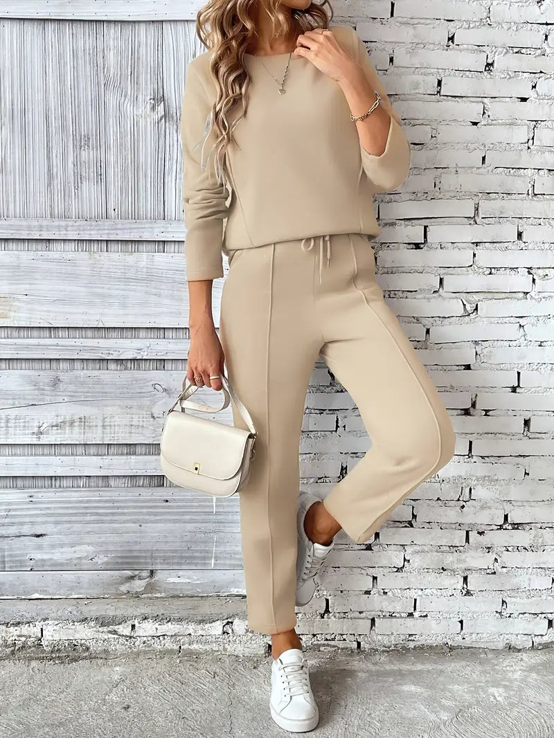 Jersey – Dames Twee-Delige Set van Katoenmix