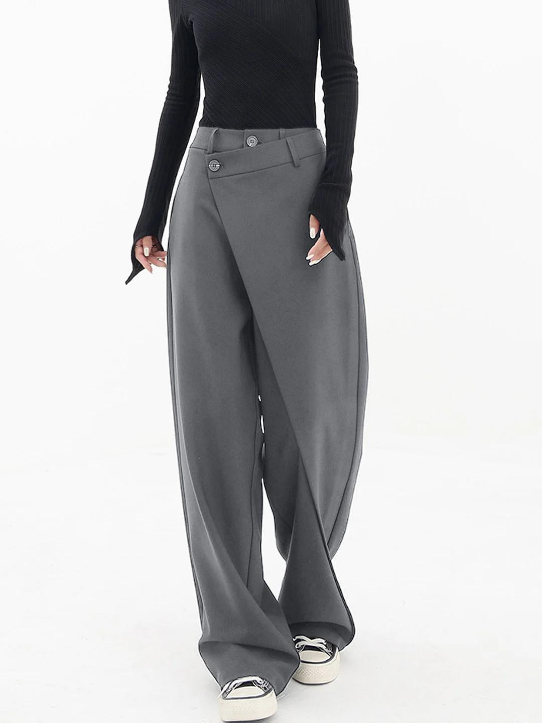Camila – Asymmetrische Dames Plooi-Broek