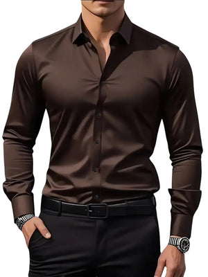 Larry – Slim Fit Heren Overhemd met Lange Mouwen