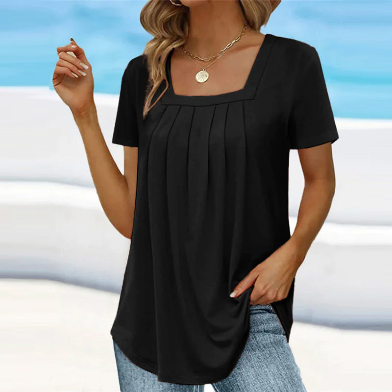 Giulia – Elegante Geplooide Damesblouse