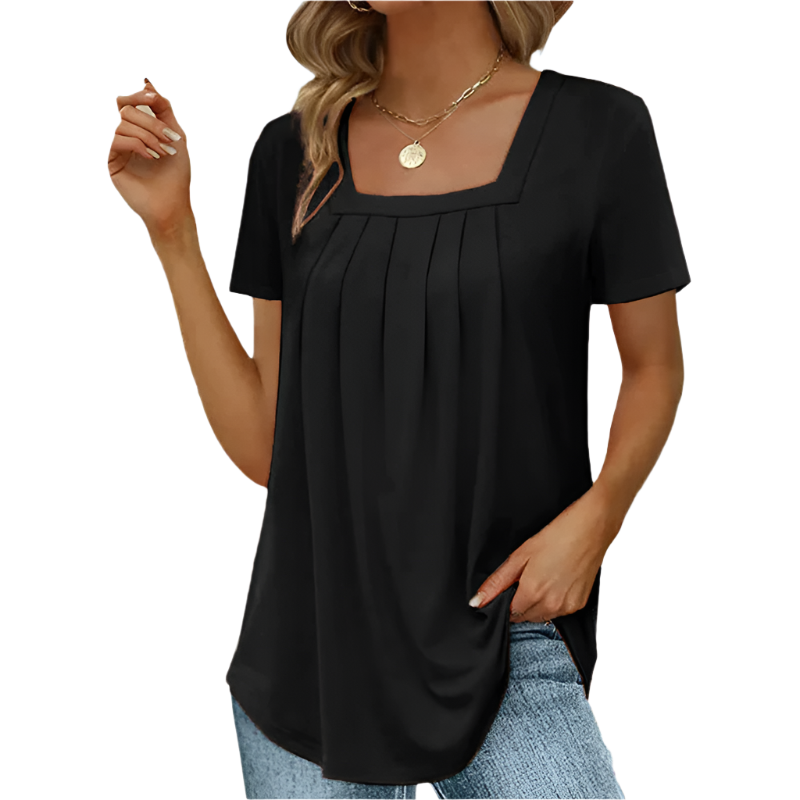 Giulia – Elegante Geplooide Damesblouse