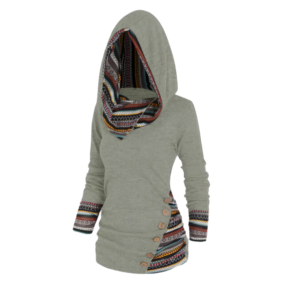 Elio – Stijlvolle Unisex Hoodie met Tribaal Motief