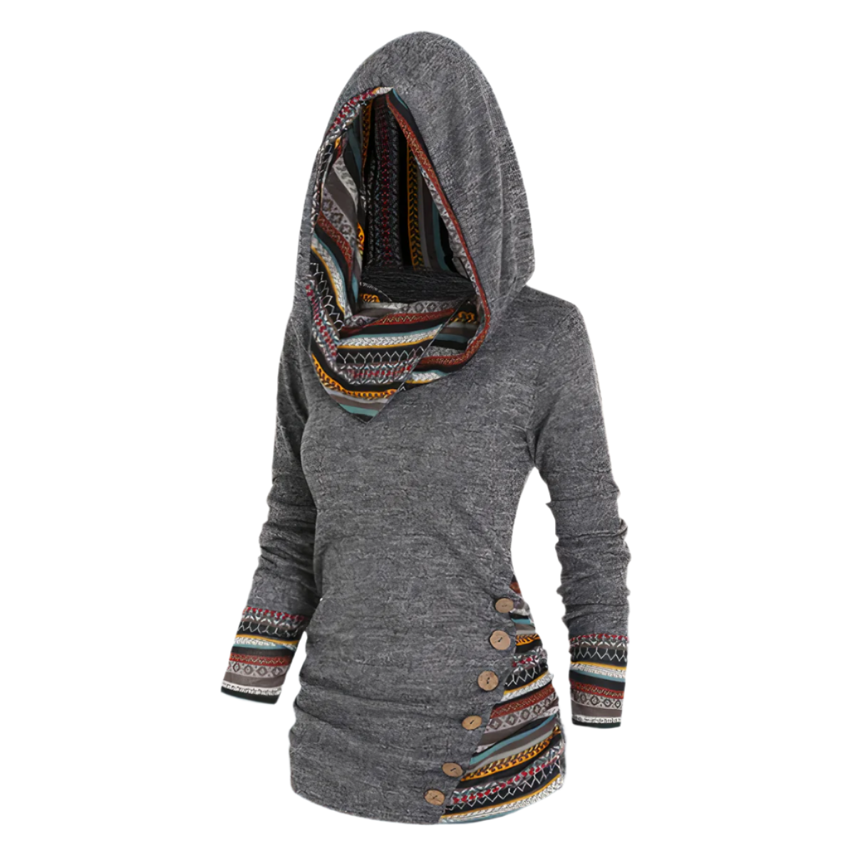 Elio – Stijlvolle Unisex Hoodie met Tribaal Motief