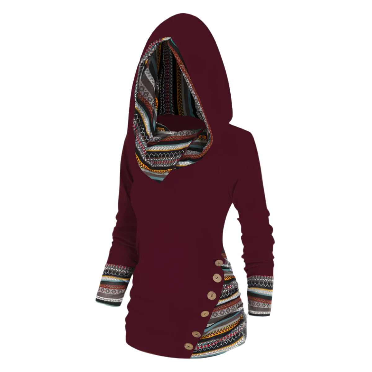 Elio – Stijlvolle Unisex Hoodie met Tribaal Motief