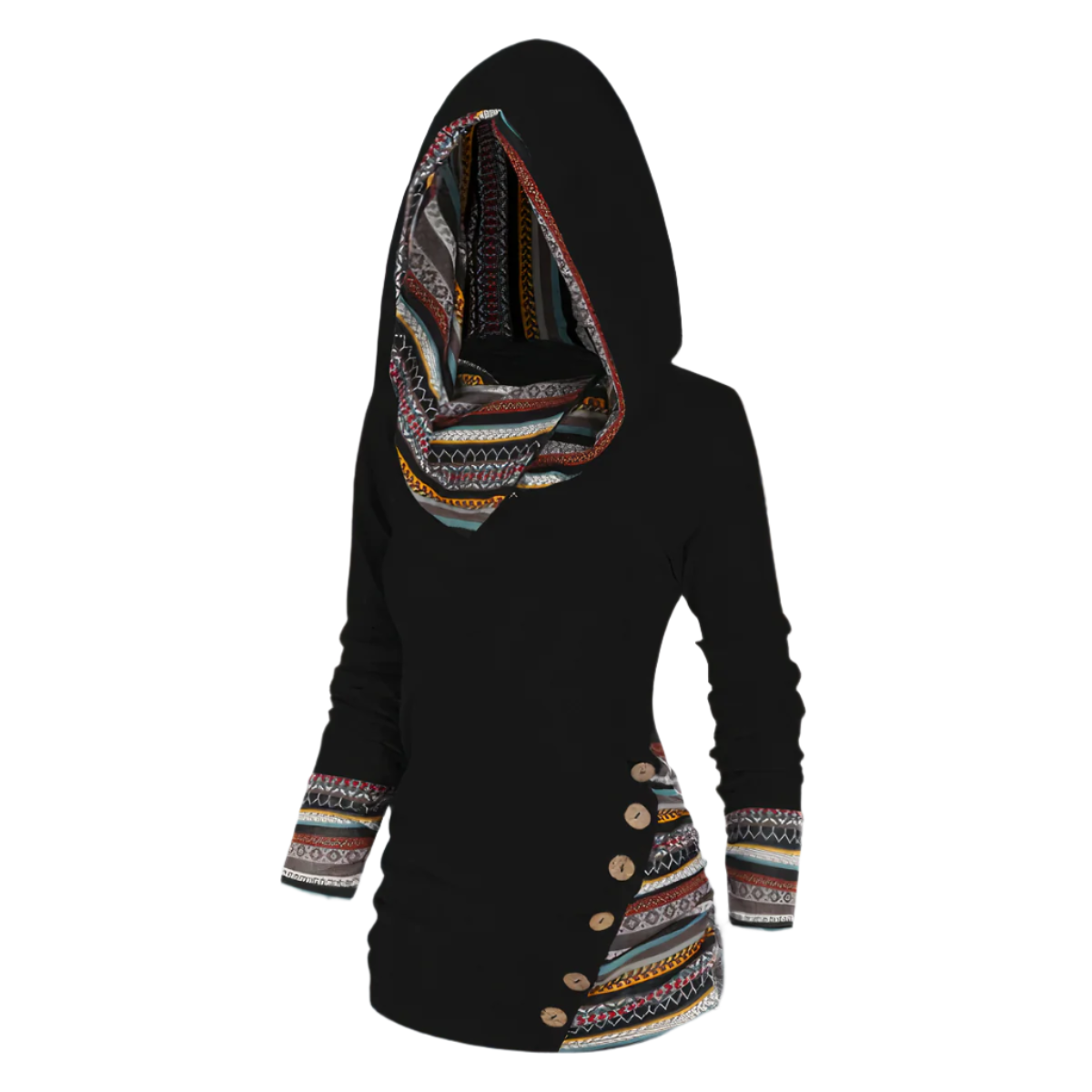 Elio – Stijlvolle Unisex Hoodie met Tribaal Motief