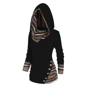 Elio – Stijlvolle Unisex Hoodie met Tribaal Motief