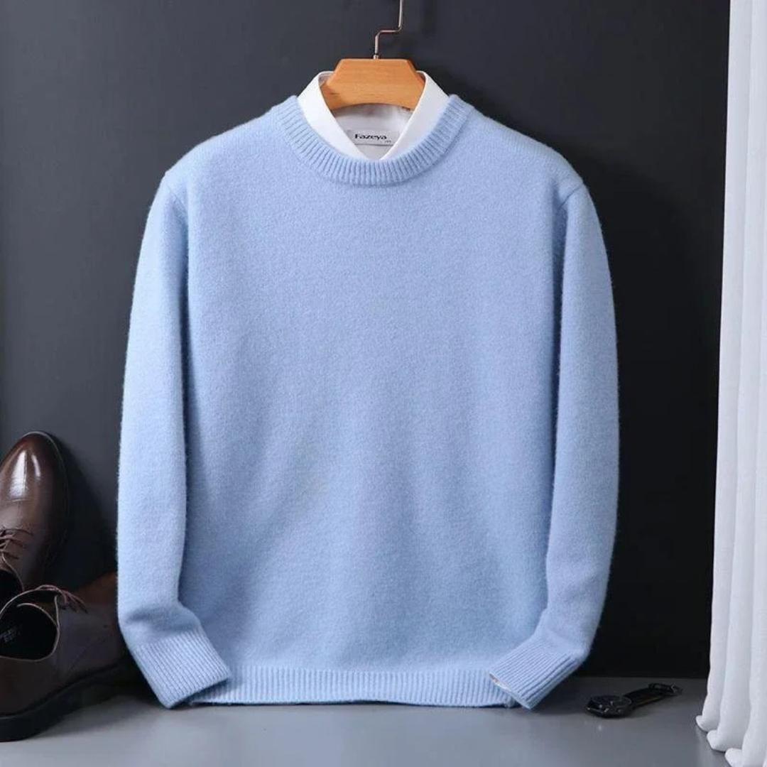 Vata – Cashmere Heren Trui met Ronde Hals