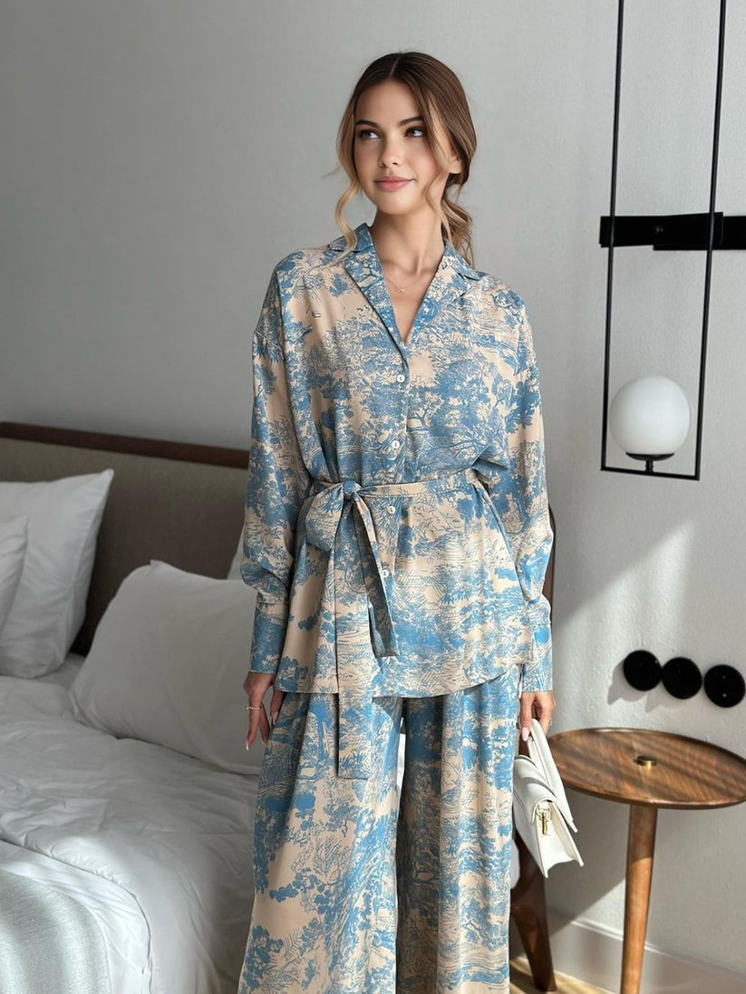 GiardinoRicci 2-delige set met plantenprint voor dames