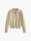 Collavia – Geribde Dames Pullover Trui in Khaki