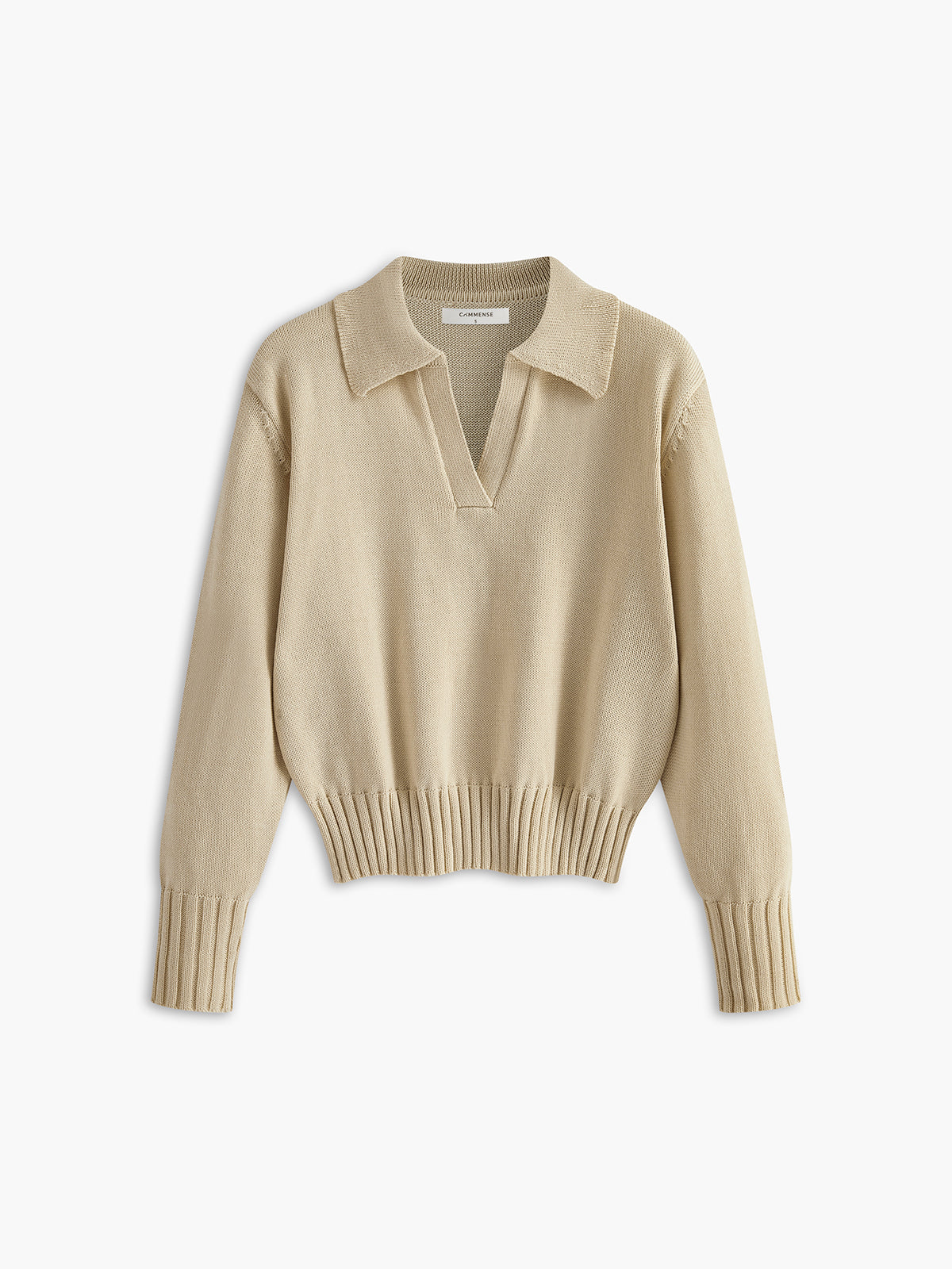 Collavia – Geribde Dames Pullover Trui in Khaki