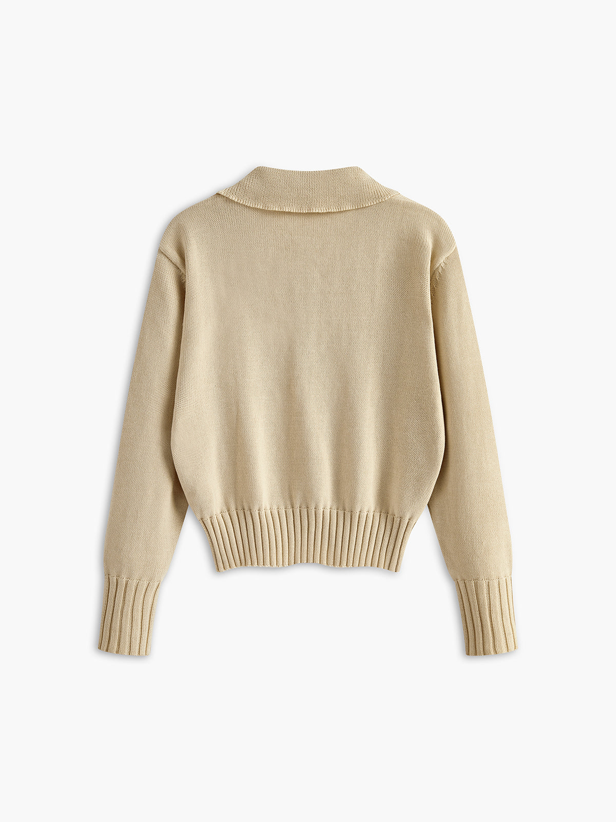 Collavia – Geribde Dames Pullover Trui in Khaki