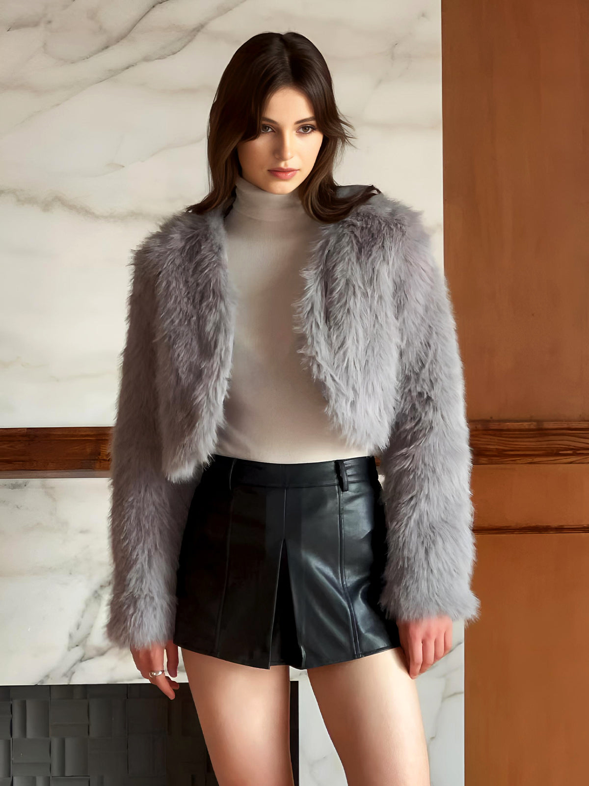 RosaRicciolo Fluffy Imitatiebontjas Voor Vrouwen