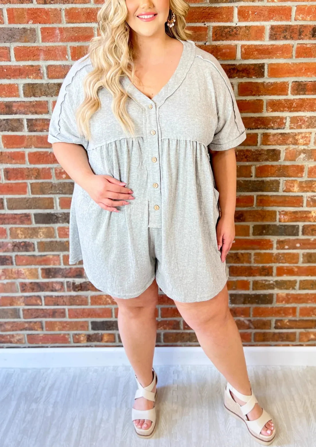 PaoloRossini V-Hals Knoop Romper