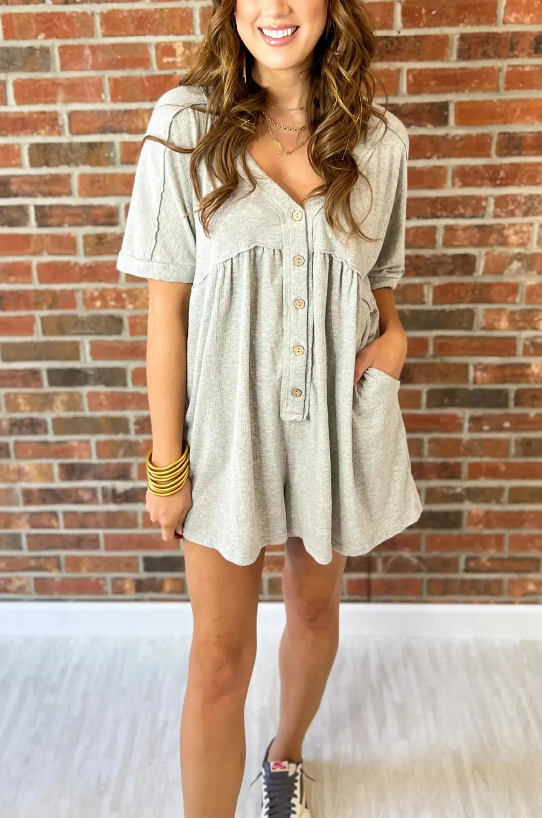 PaoloRossini V-Hals Knoop Romper