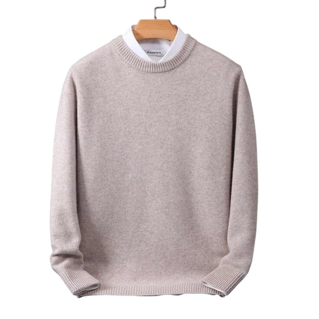 Vata – Cashmere Heren Trui met Ronde Hals