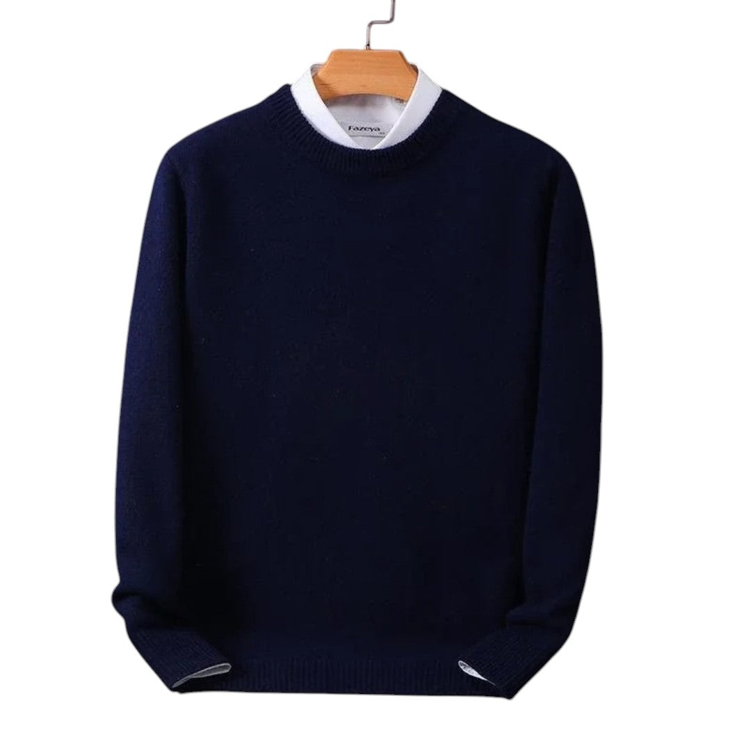 Vata – Cashmere Heren Trui met Ronde Hals