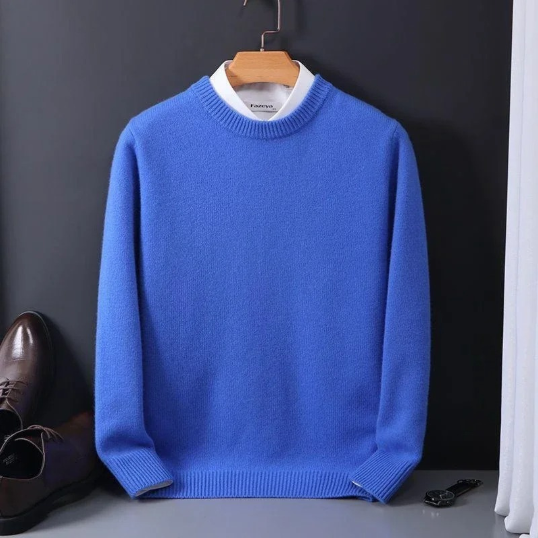 Vata – Cashmere Heren Trui met Ronde Hals