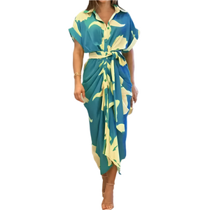 Giulietta – Zomers Dames Maxi Jurk met Knoopsluiting en Valt Elegant