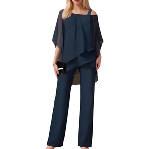 Camille – Elegante Gelaagde Dames Jumpsuit