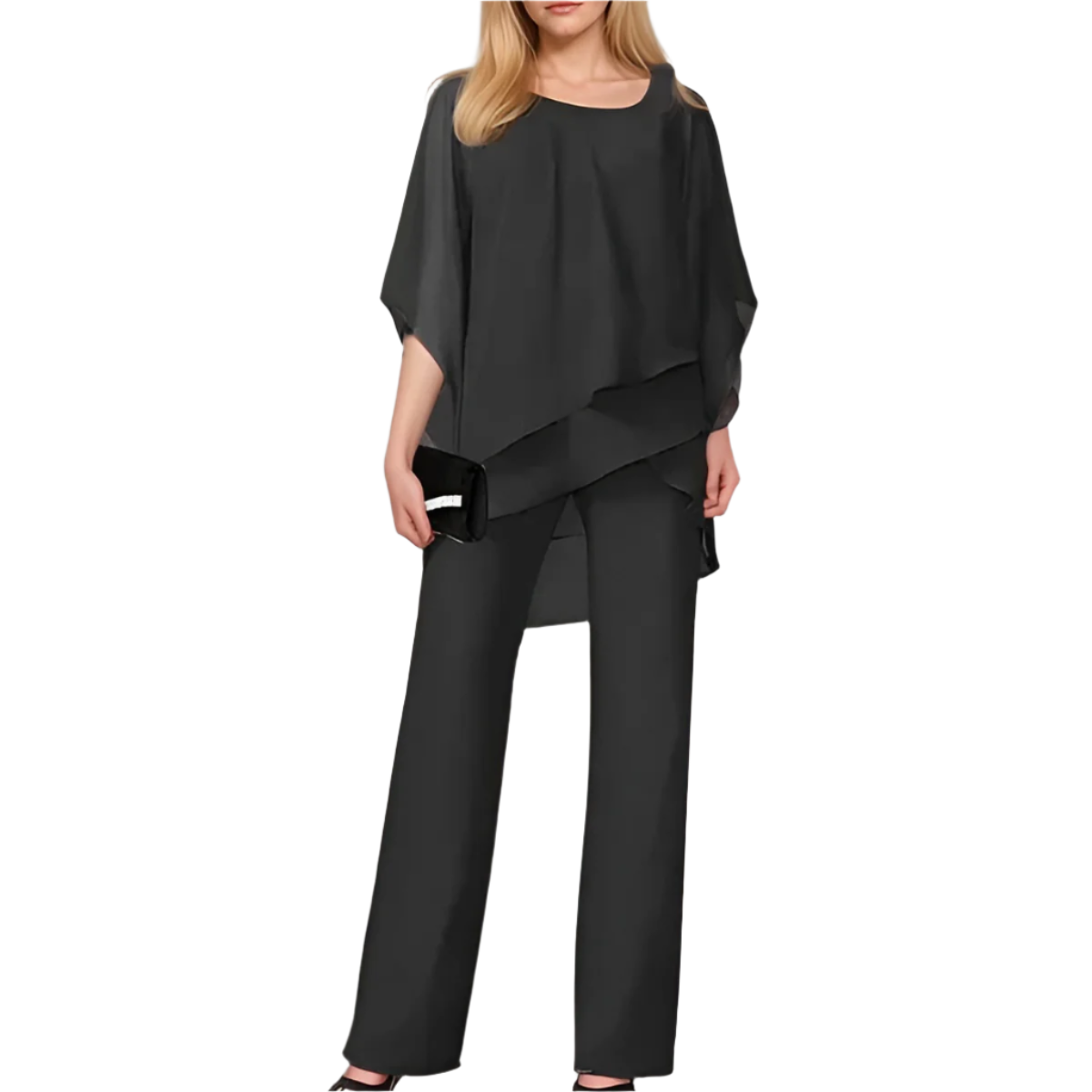 Camille – Elegante Gelaagde Dames Jumpsuit
