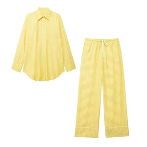 Isabella – Zachte Dames Loungewear Set in Geel