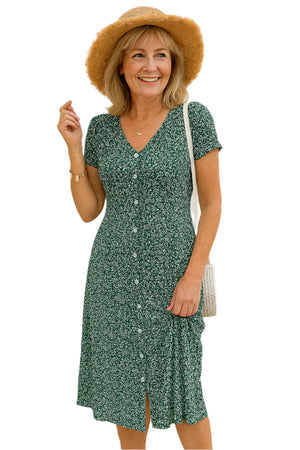 Yvonne – Zachte Stretch Dames V-Hals Jurk met Strik