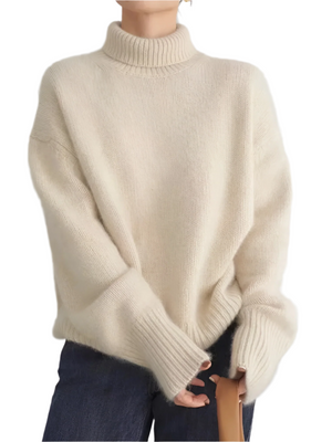Isabella – Zachte Beige Dames Kasjmier Coltrui