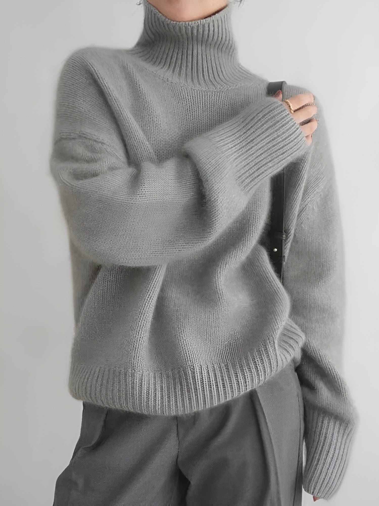 Isabella – Zachte Beige Dames Kasjmier Coltrui