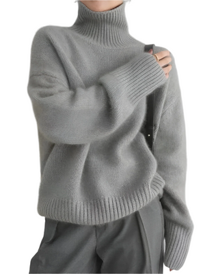 Isabella – Zachte Beige Dames Kasjmier Coltrui