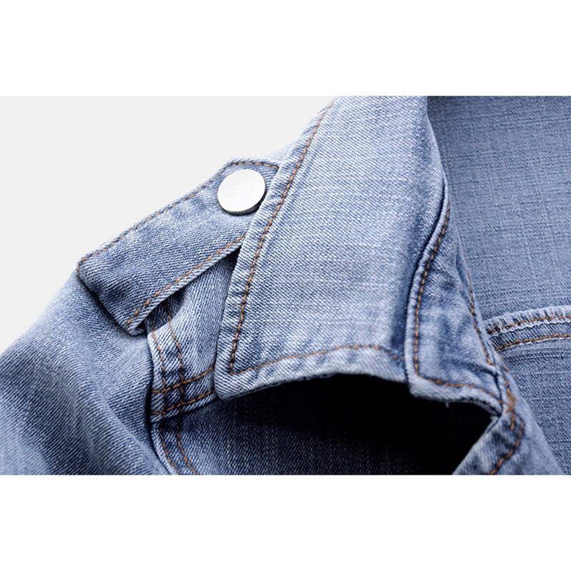 Isabella – Gewassen Blauwe Slim-Fit Spijkerjas voor Dames