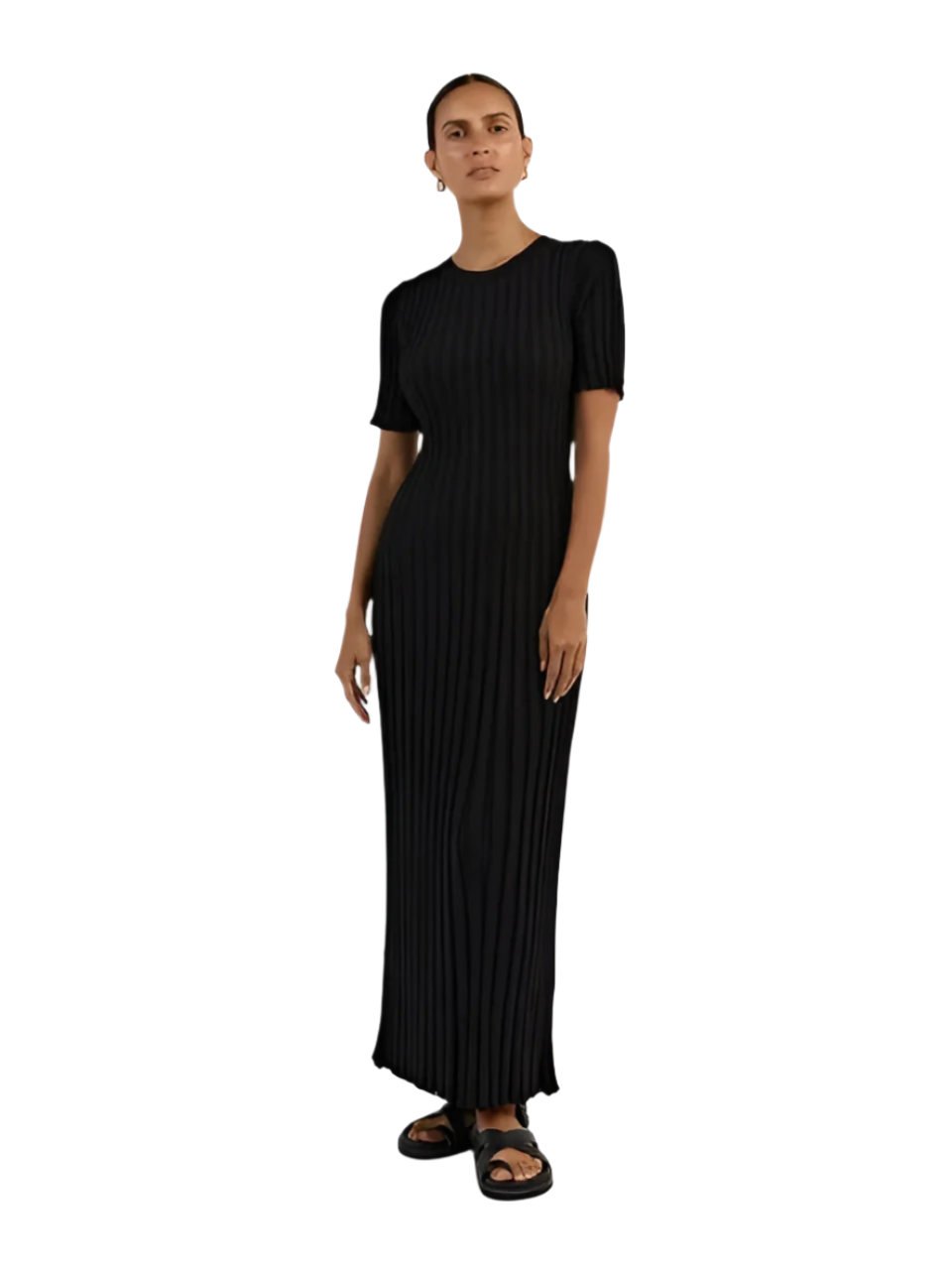 Isabella – Gebreide Multicolor Maxi Jurk voor Dames