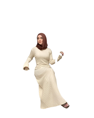 Isabella – Gebreide Multicolor Maxi Jurk voor Dames